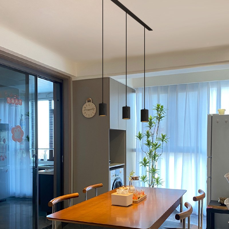 磁吸轨道小吊灯餐厅灯无主灯照明悬停自由升降伸缩灯具明装中性光