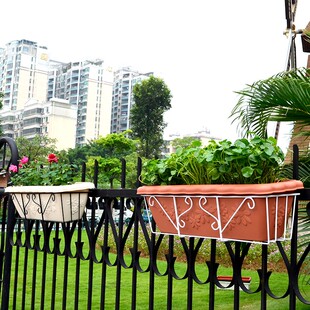 植物室外花架阳台挂篮花盆挂架悬挂式长方形铁架绿萝盆栽挂壁花架