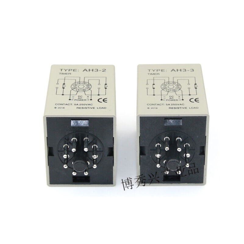 AH3-2/3通电延时时间继电器12V小型24V交流AC220V银触点380VAH3-2
