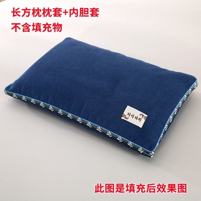 麻绒枕套长方形枕头套荞麦单人枕头套枕芯套颈椎枕套内胆套枕头皮