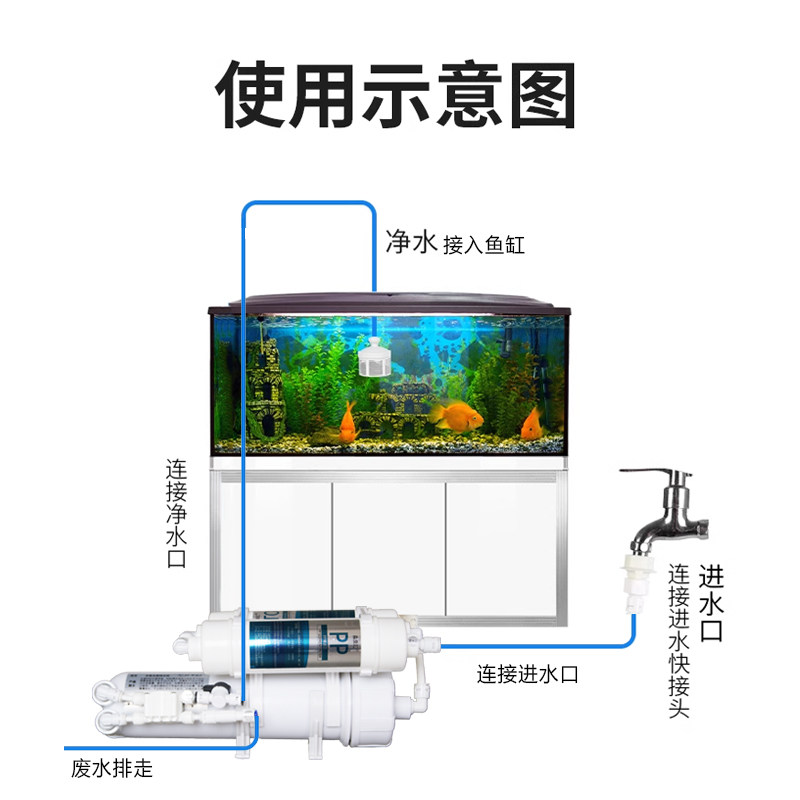 乐鱼安洁尔水族无泵纯水机ro反渗透净水器不插电过滤器400G600G