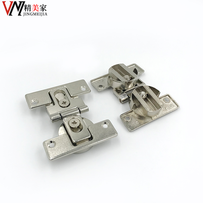 橱柜内开折叠门铰链180度平面装内推门合页衣柜门折叠门铰五金件
