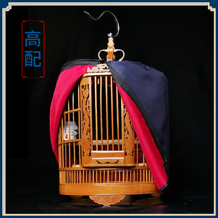 画眉鸟笼子竹制雕刻竹编广笼全套配件贵州手工八哥鸟笼子大号专用