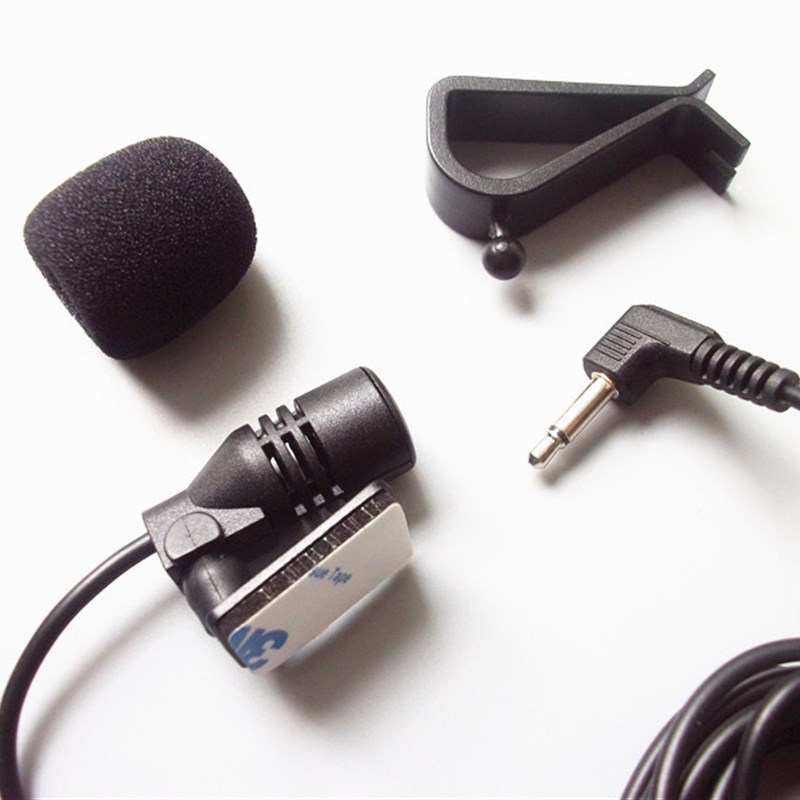 车载导航外置麦克风3米改装mic话筒3.5mm可夹通用车用专用收音麦.