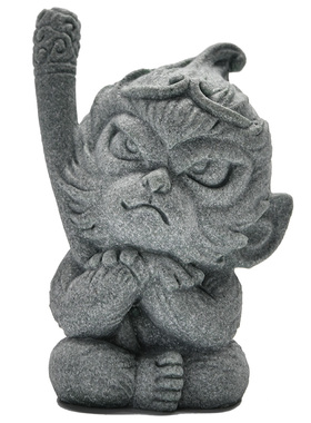 创意可爱生气小猴子茶宠摆件卡通孙悟空斗战圣佛盆栽园艺桌面造景