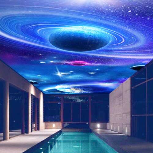 银河星空3D立体背景墙壁画