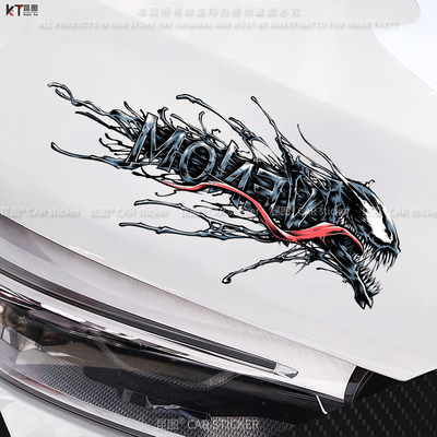 VENOM毒液汽车贴纸个性创意卡通车身玻璃防水装饰电脑机箱电动车
