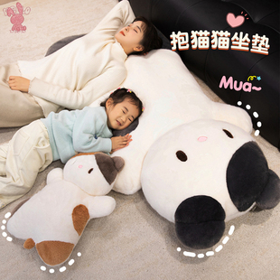 可爱趴趴猫坐垫靠枕三花猫毛绒玩具儿童趴睡枕抱枕公仔抱抱猫玩偶
