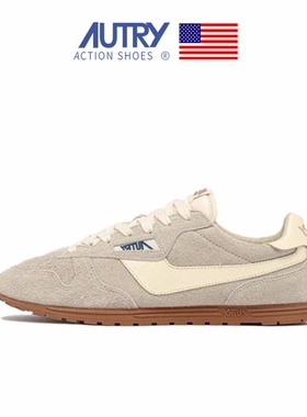autry【旗舰自营】WINDSPIN系列 绒面革复古圆头 平底低帮休闲鞋