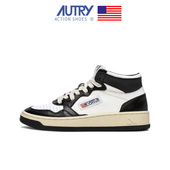 autry 复古小众运动真皮休闲小白鞋 旗舰自营 高帮黑白熊猫板鞋