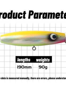 90g 7.5in Metal Lip Wood Minnow Lure拖钓金属插头木质波爬鱼饵