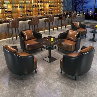 酒吧卡座沙发咖啡厅西餐厅清吧桌子静吧音乐餐吧小酒馆餐桌椅组合