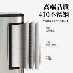 AKBK厨房垃圾桶带盖子家用客厅卫生间脚踩大容量脚踏式不锈钢防臭