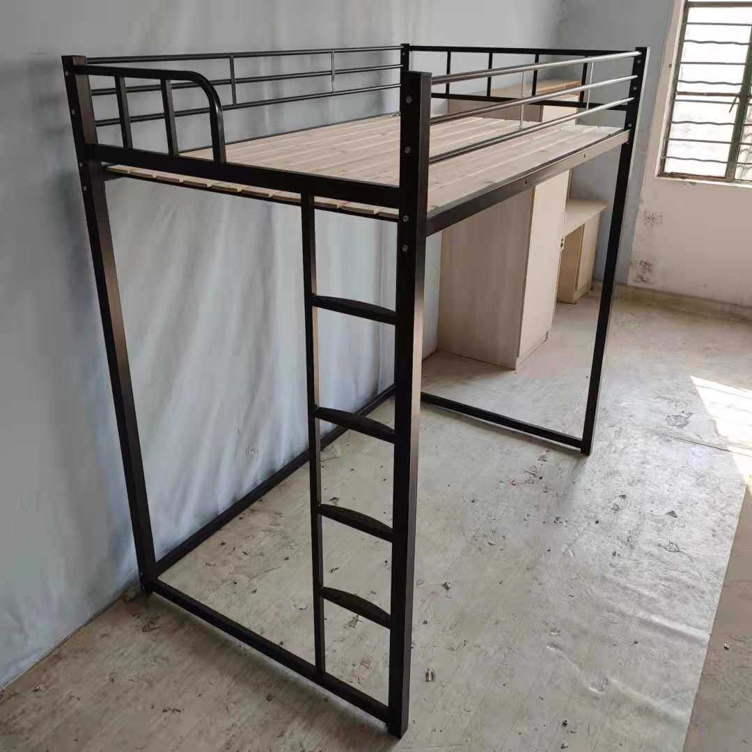 可定公寓床可拆卸组装上层钢架上床下桌铁艺省空间下空高架床加y^