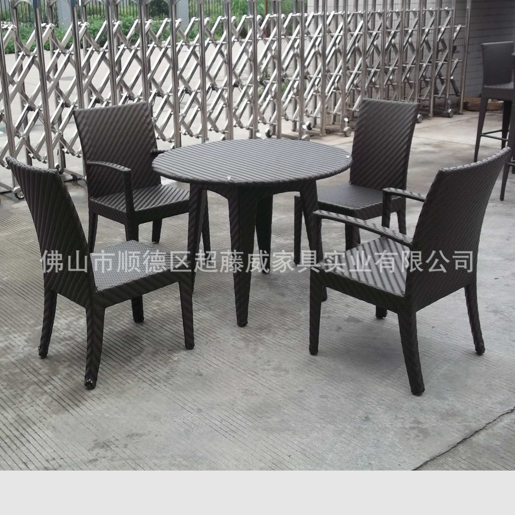 厂家 酒店家具藤编餐桌椅户外藤艺家具藤制藤编桌椅组合