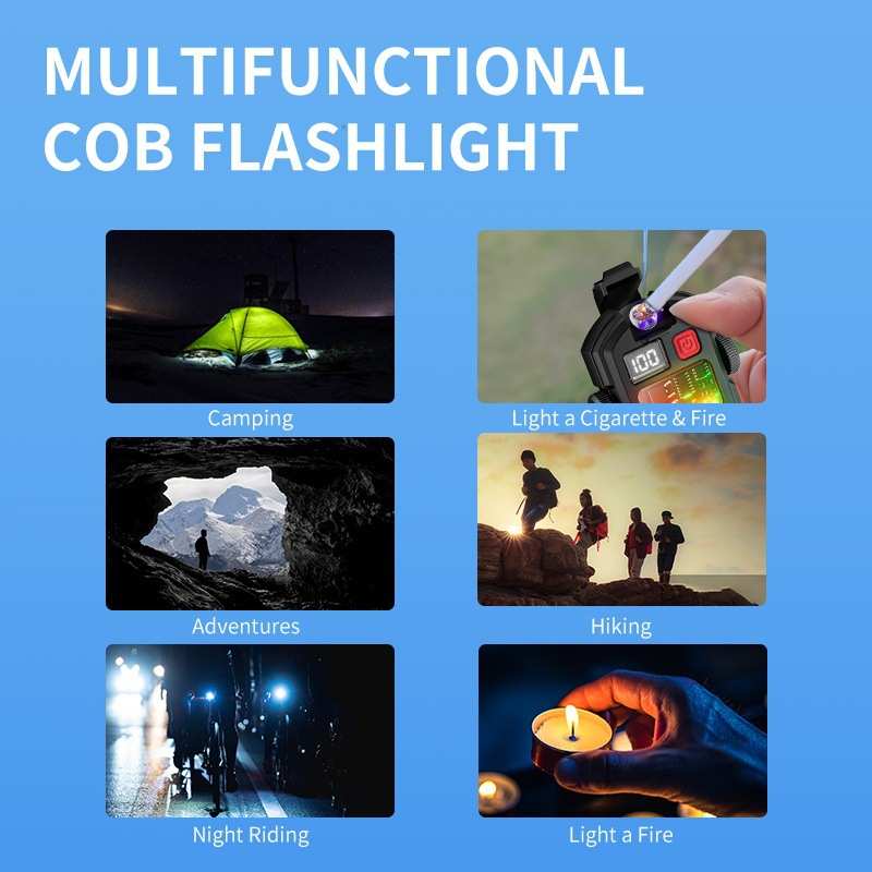Multifunctional arc lighting outdoor self-defense flashlight