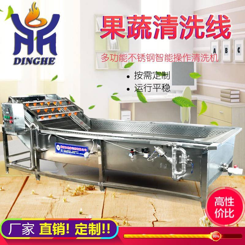 果蔬气泡清洗机蓝莓树莓自动清洗机自动洗菜机菠菜清洗机