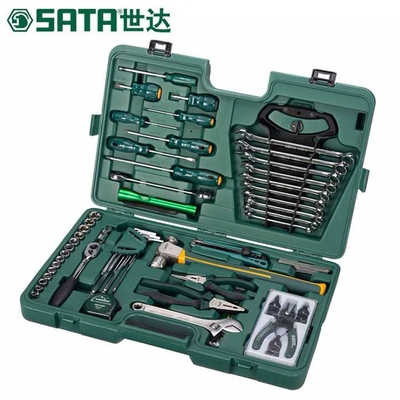 世达58件机械设备维修组套装汽修汽保扳手螺丝批车载工具箱 09516