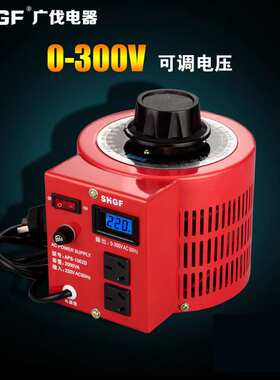 广伐调压器 2KW单相可调电源TDGC2-2000VA0-300V 可调变压器新品