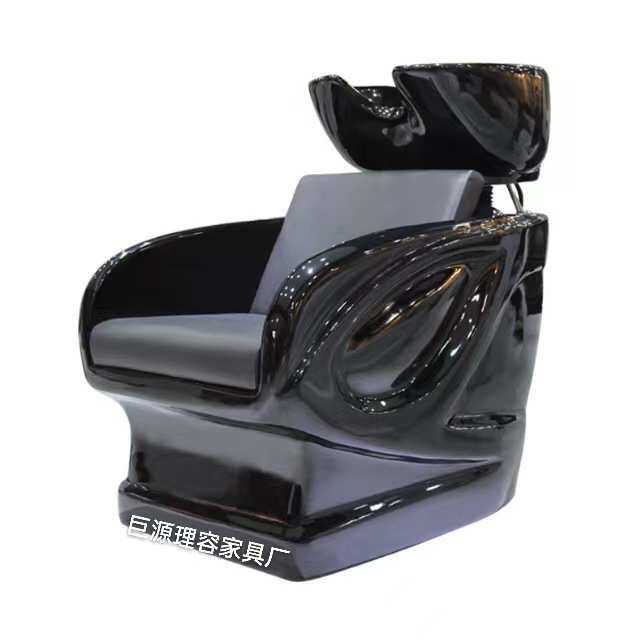 坐式洗头床美发店发廊坐式高档洗头床理发店玻璃钢冲头床冲水床款