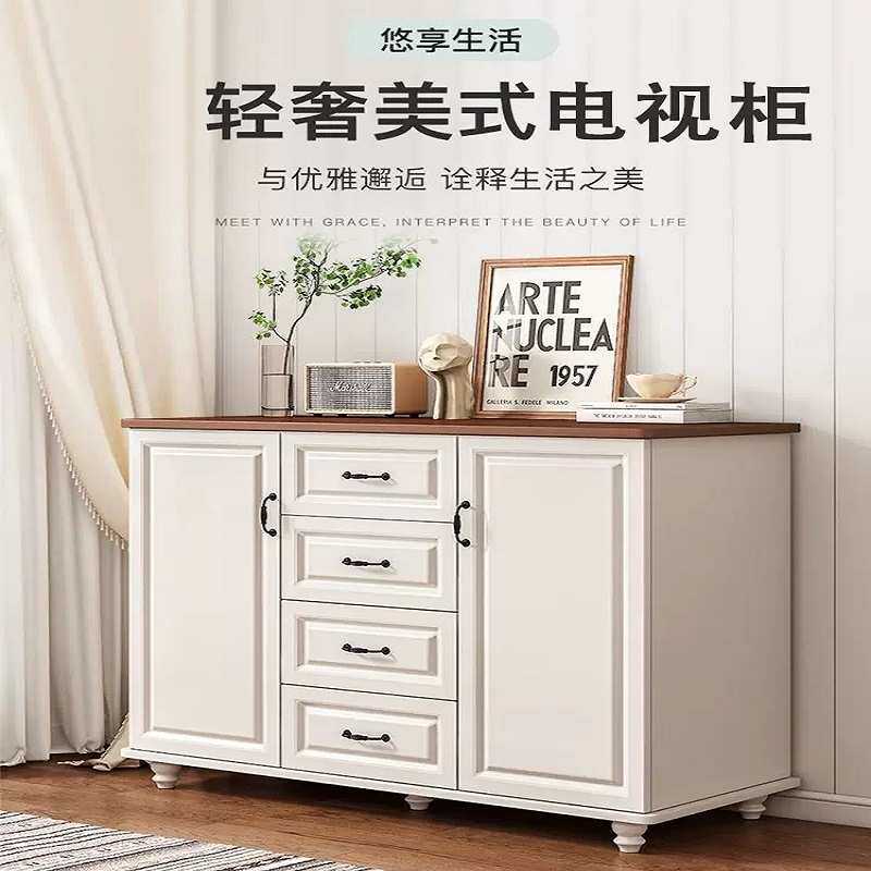 电视柜简约现代高款落地农村家用小户型出租房斗柜80cm高储物柜子