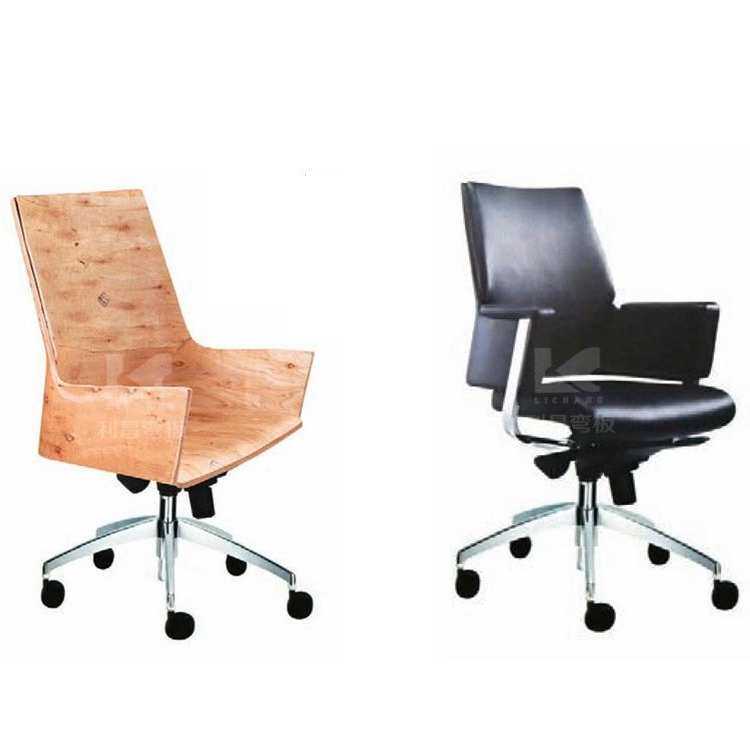 FC-D126 办公旋转极简舒适轻奢大板靠背弯板曲胶合板电脑椅老板椅