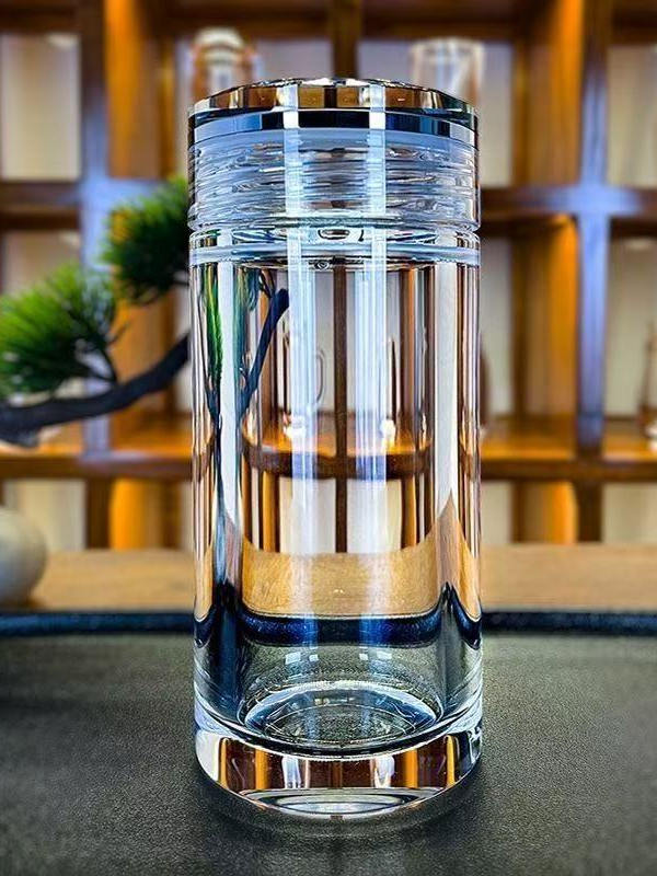 东海原矿水晶杯大师抛光高端汽车办公杯机切割水晶杯