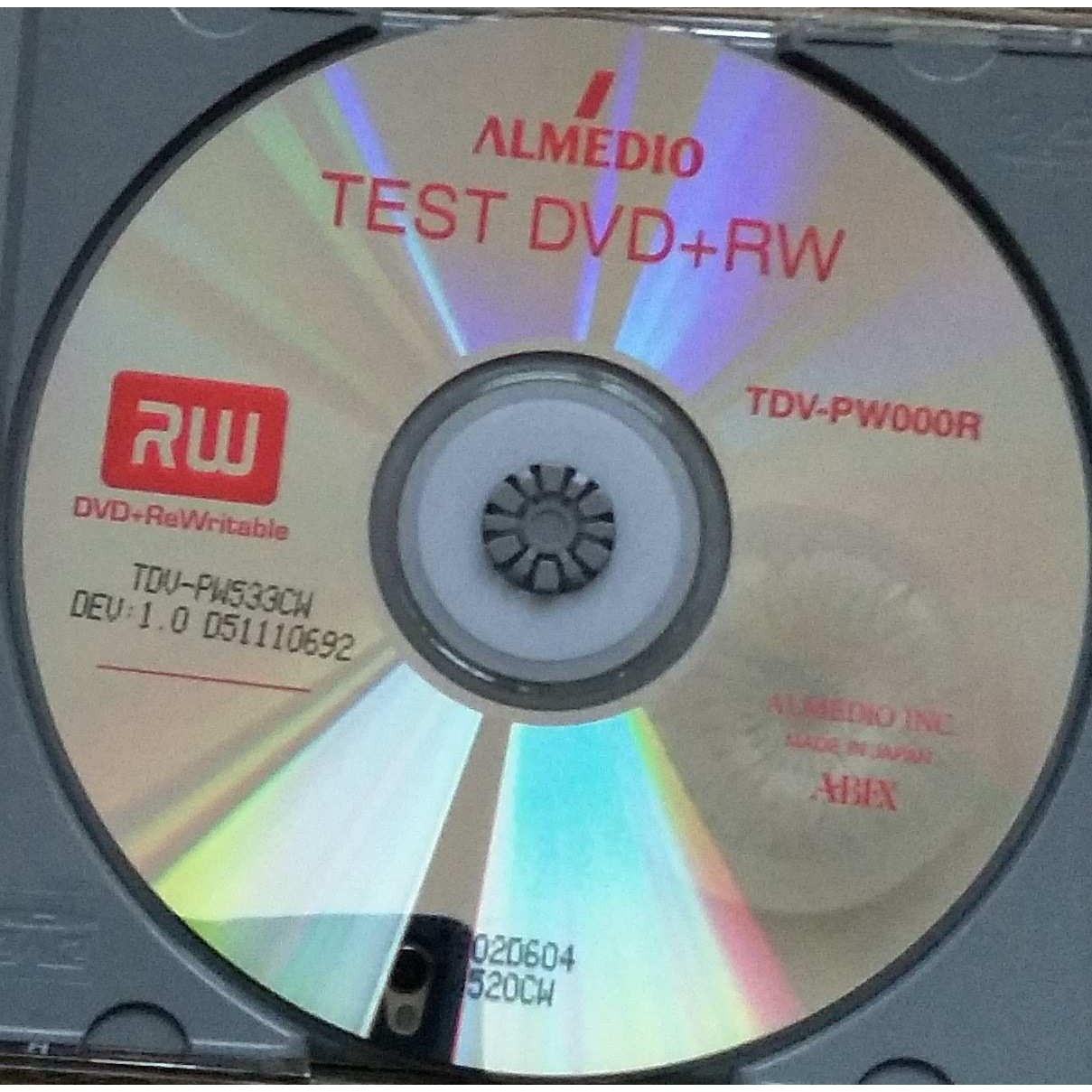 ABEX测试碟供应ABEX TDV-PW521CW DVD划伤测试碟