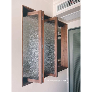 日式木窗户框架上翻窗玻璃窗实木窗户推拉窗原木框窗左右折叠木窗