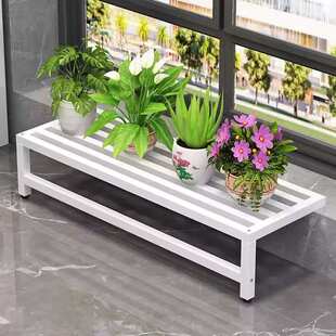 长条花盆窄花架单层一层窗台铁艺加宽台台阳台落地式架子沿阳台窗