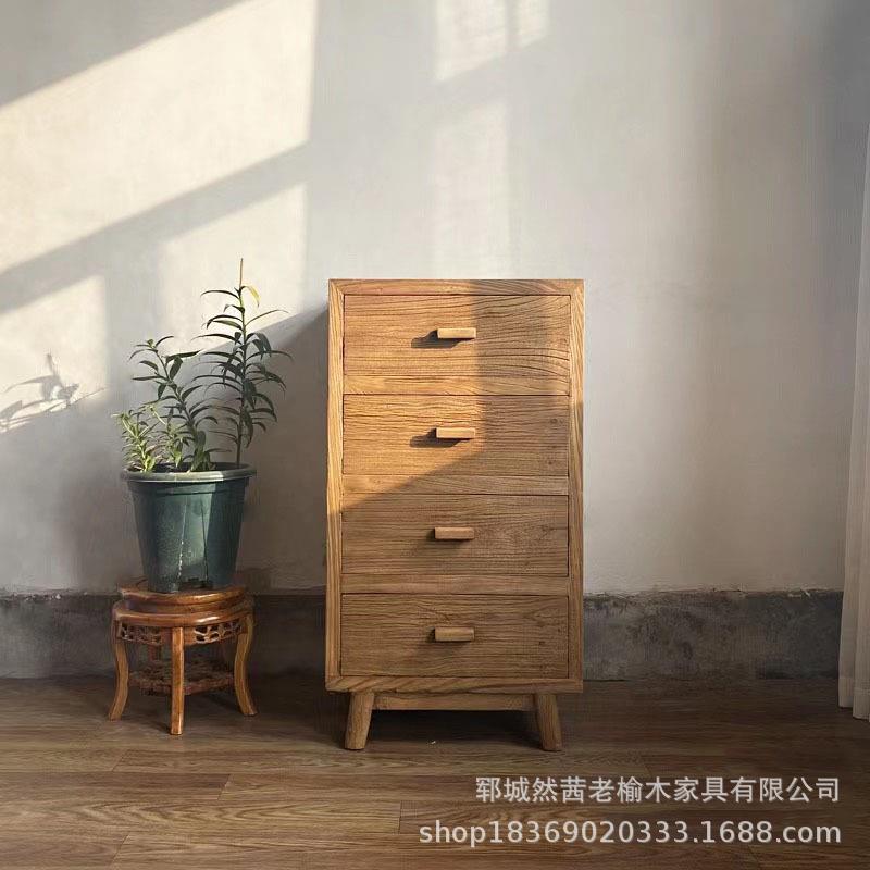 复古老榆木斗柜家居进门玄关组合收纳柜家居卧室床头柜沙发边柜