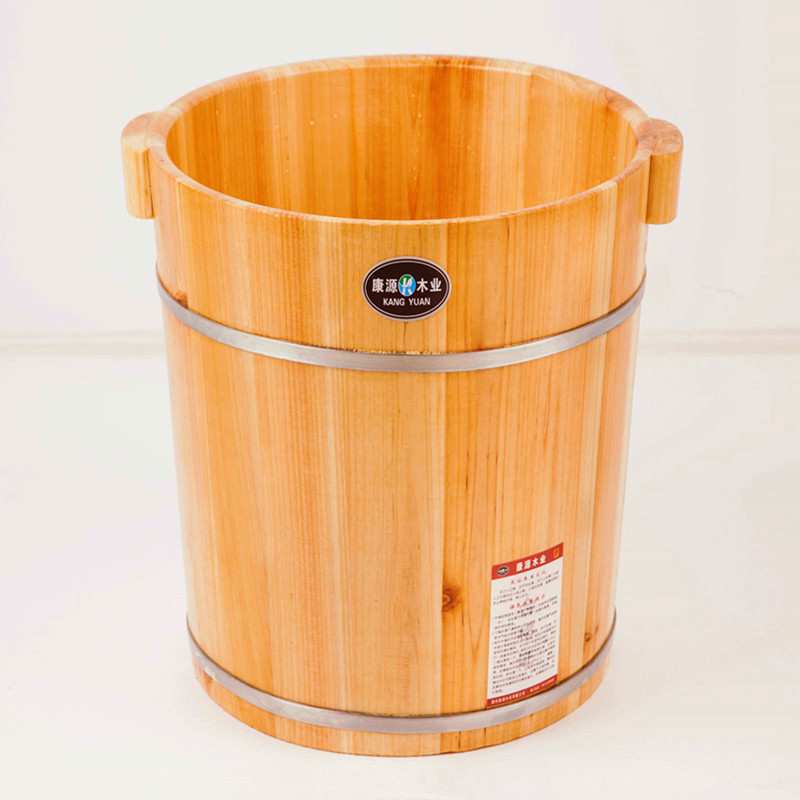 杉木 高40CM/21CM带盖熏脚凳加厚木桶足浴桶足浴盆洗脚木盆泡脚桶