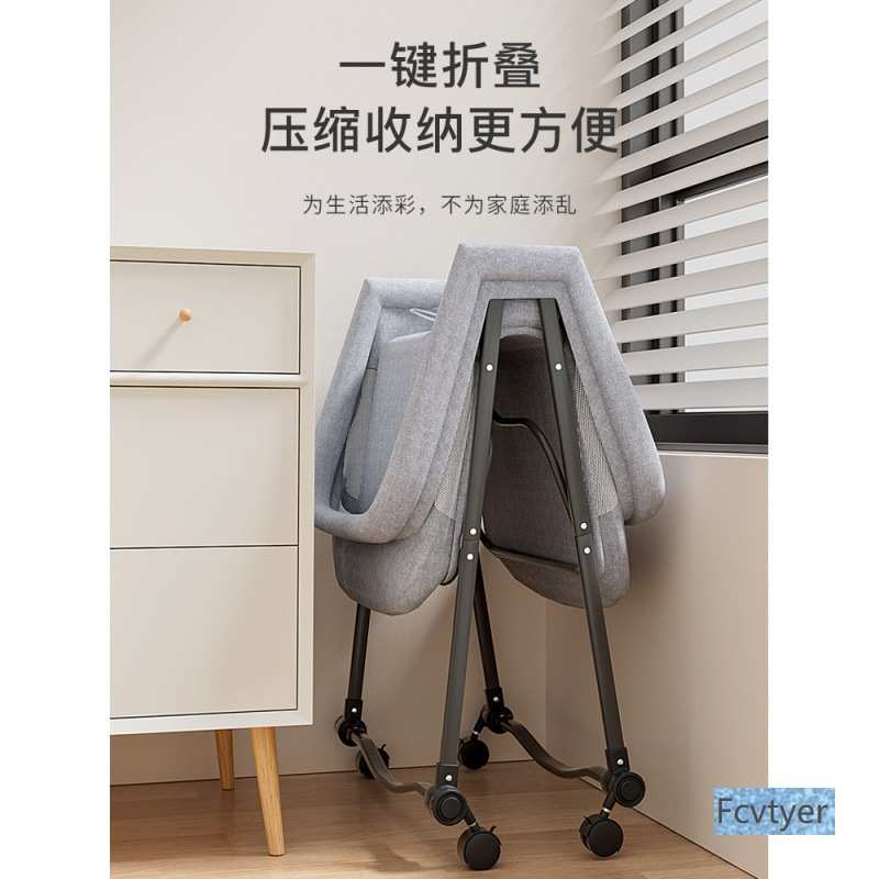 熙博可折叠多功能婴儿床移动摇篮儿童拼接便携式床带大床轮子新生