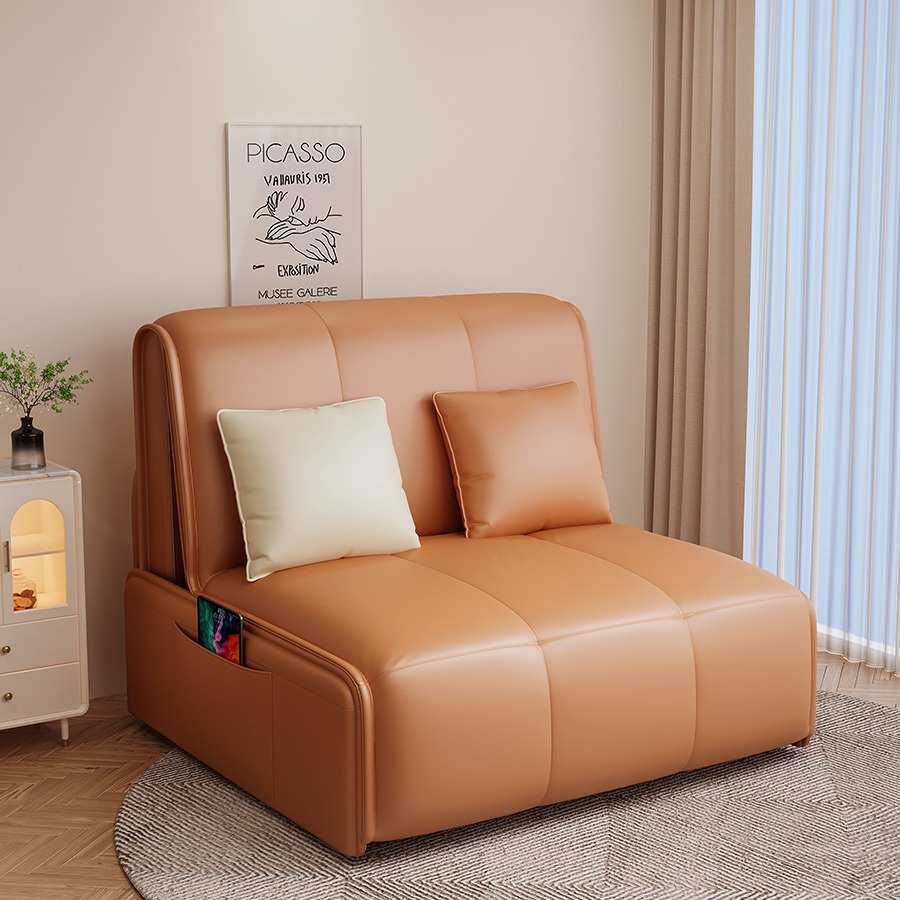 智能电动沙发床可折叠多功能猫抓布小户型客厅遥控全自动沙发两用