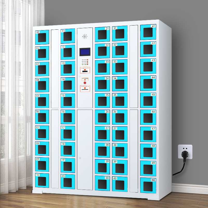 智能手机存放柜手机充电柜指纹人脸识别刷卡智能手机柜手机管理柜