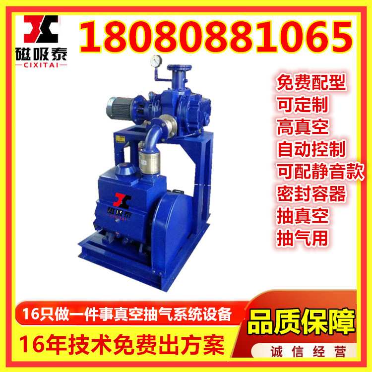 JZJX300-42真空机组ZJP300+70罗茨旋片式真空泵机组2x30A真空抽气
