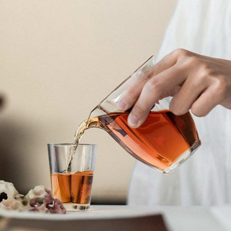 玻璃公道杯加厚耐高温分茶器不烫手日式茶海单个实木茶具