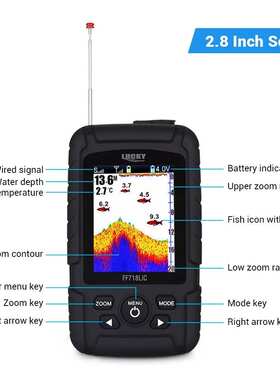 外贸无线探鱼器FishFinder高清大彩屏声呐打窝找鱼