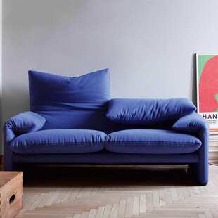 意式极简布艺沙发直排Maralunga沙发意大利原装进口马拉伦加沙发