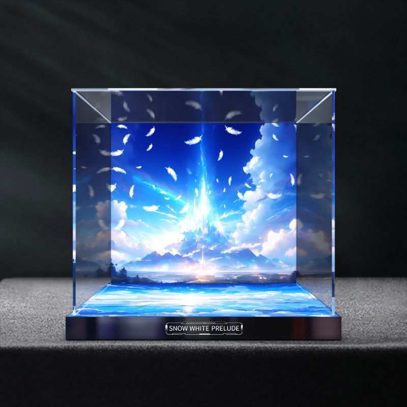 适用白雪姬 日版 万代 飞翼零式改 天使高达模型防尘亚克力收纳盒