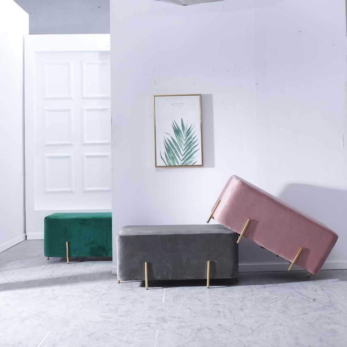 轻奢换鞋凳家用门口北欧试鞋凳商场服装店穿鞋凳子长条沙发床尾凳