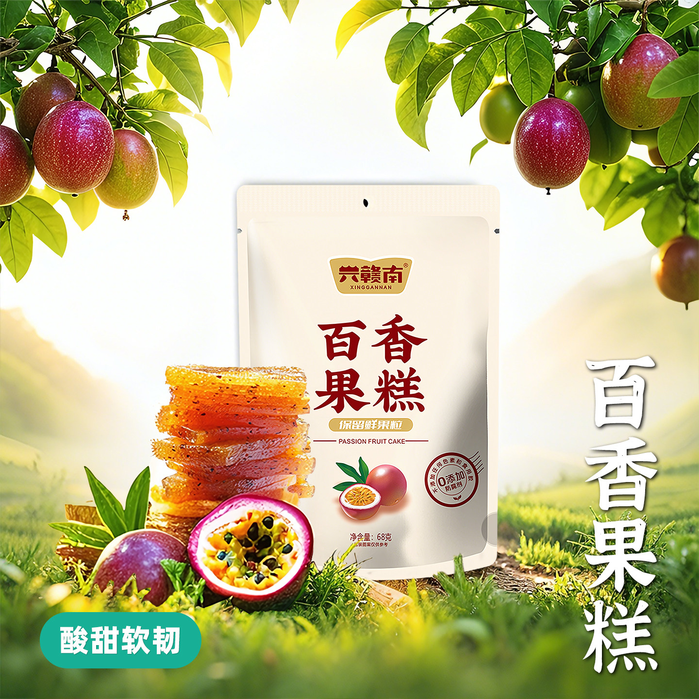 【原果打浆无添加剂】百香果糕