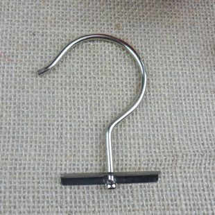 袋纺织面料挂卡配件钩子镀镍铁钩 问号金属钩布样挂钩现货100个