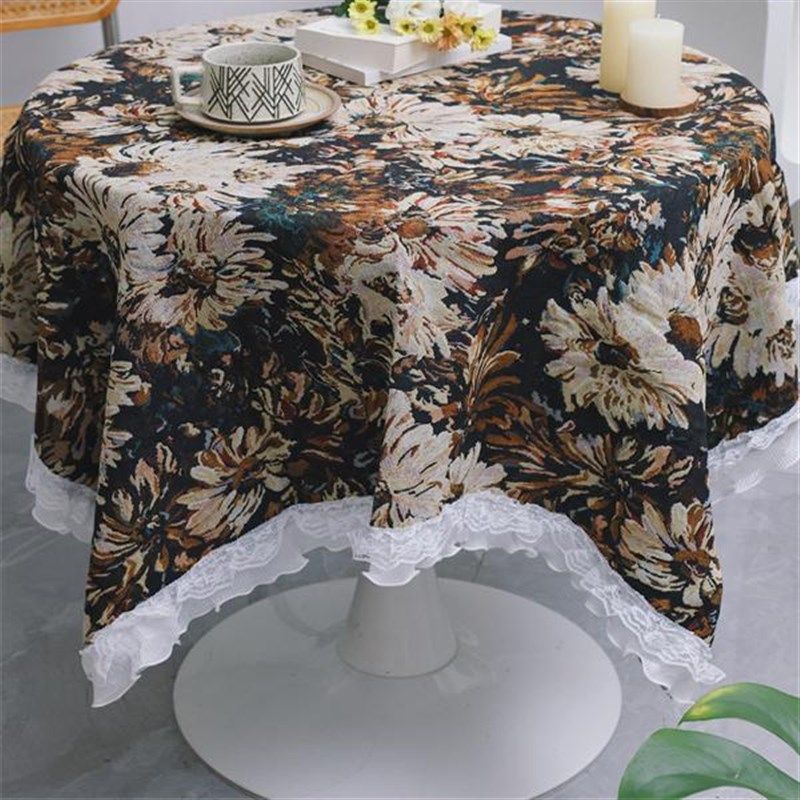 莫奈花园花边桌布法式轻奢棉线编织高级感餐桌茶几台布桌垫定制,居家布艺,桌布,淘宝优惠券,粉丝福利购,淘宝优惠卷