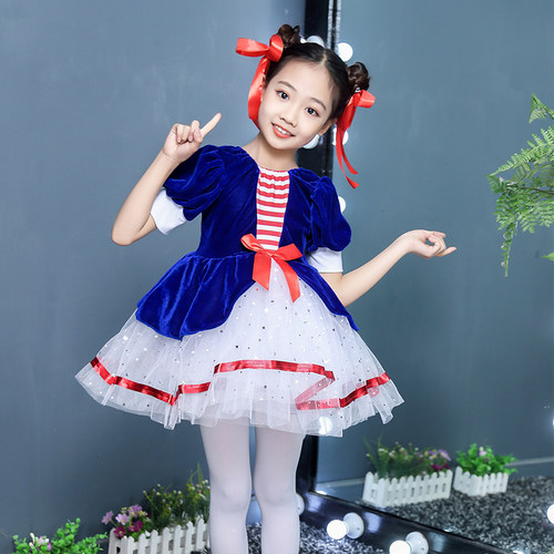 儿童演出服蓬蓬裙幼儿园表演服纱裙女童公主裙可爱舞蹈服拉丁表演