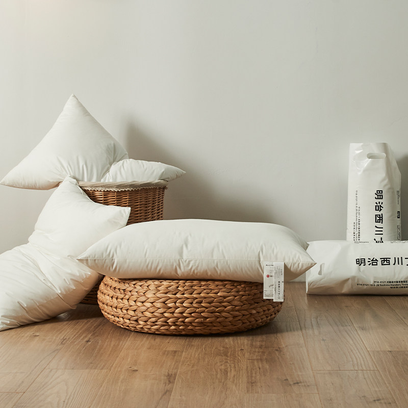 单人纯棉枕芯60支全棉纯白枕头单只高枕中枕低枕超柔母婴级一只装