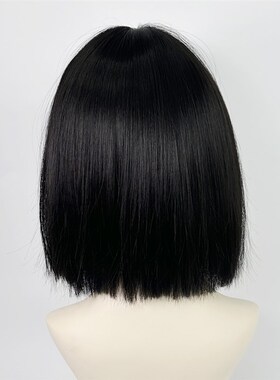 公主切假发短发全头套女二次元动漫姬发水母头两刀切黑长直lolita