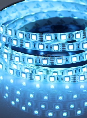 冰蓝色led灯带12V5050贴片海洋冷蓝光酒店KTV背景墙汽车装饰灯条