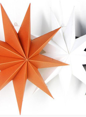 婚庆节日聚会商场酒吧展会布置橱窗展示五角星九角星灯罩装饰挂件