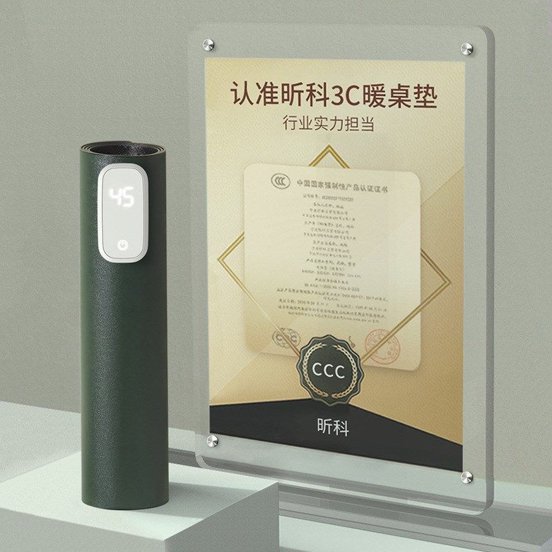 昕科加热鼠标垫超大发热暖桌垫数显大屏冬天写字办公室防水电脑垫